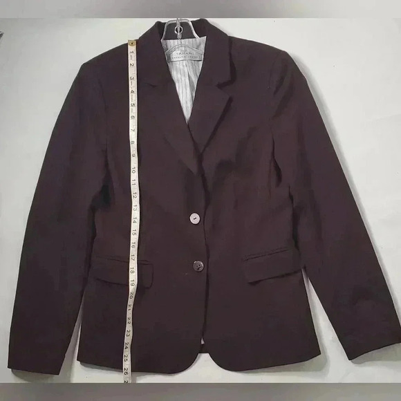 Tahari Arthur. S.Levine Purple/Mulberry, Burgundy 2 Button  Blazer Small Nwt - Picture 4 of 8